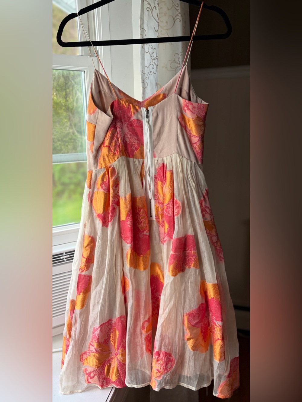 Tracy Reese Blazing Hibiscus Dress Colorful Balletcore Party Artsy Designer Sz 4 - Picture 3 of 8